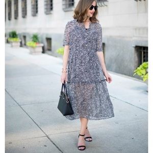 WHO WHAT WEAR | Printed Midi Dress